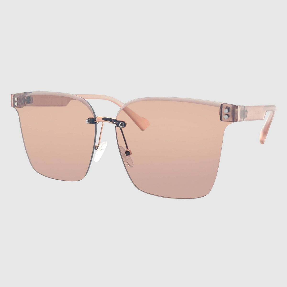 Rimless Square Matte Arm Sunglasses - Wild Fable™ Brown | Target