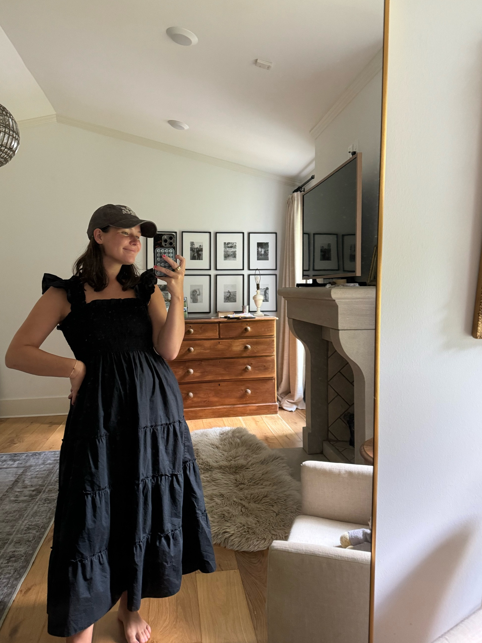 Easiest thing to throw on on a summer day! I have a white one from Hill House that I got on Poshmark that  is unfortunately see-through and not easy to wear, so I recently got a black one I could wear out. I went with Hill House bc I liked the fit of my white one, but Quince has the same dress at a significantly lower price! And the cutest white one too. Also perfect pregnant or postpartum. Size down, or if you’re pregnant just stick with normal size.   