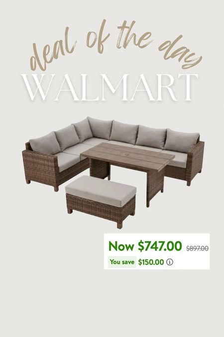 Deal of the day on patio furniture at Walmart!