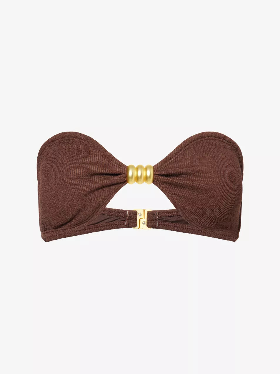 Giulia Crinkle Bandeau Bikini Top | Selfridges