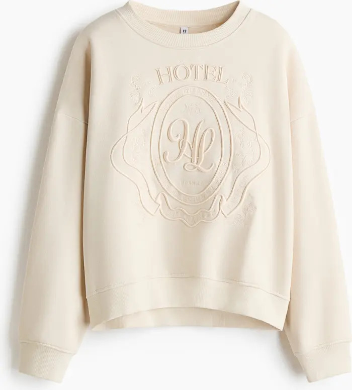 H&M Motif-detail Sweatshirt | Nordstrom | Nordstrom