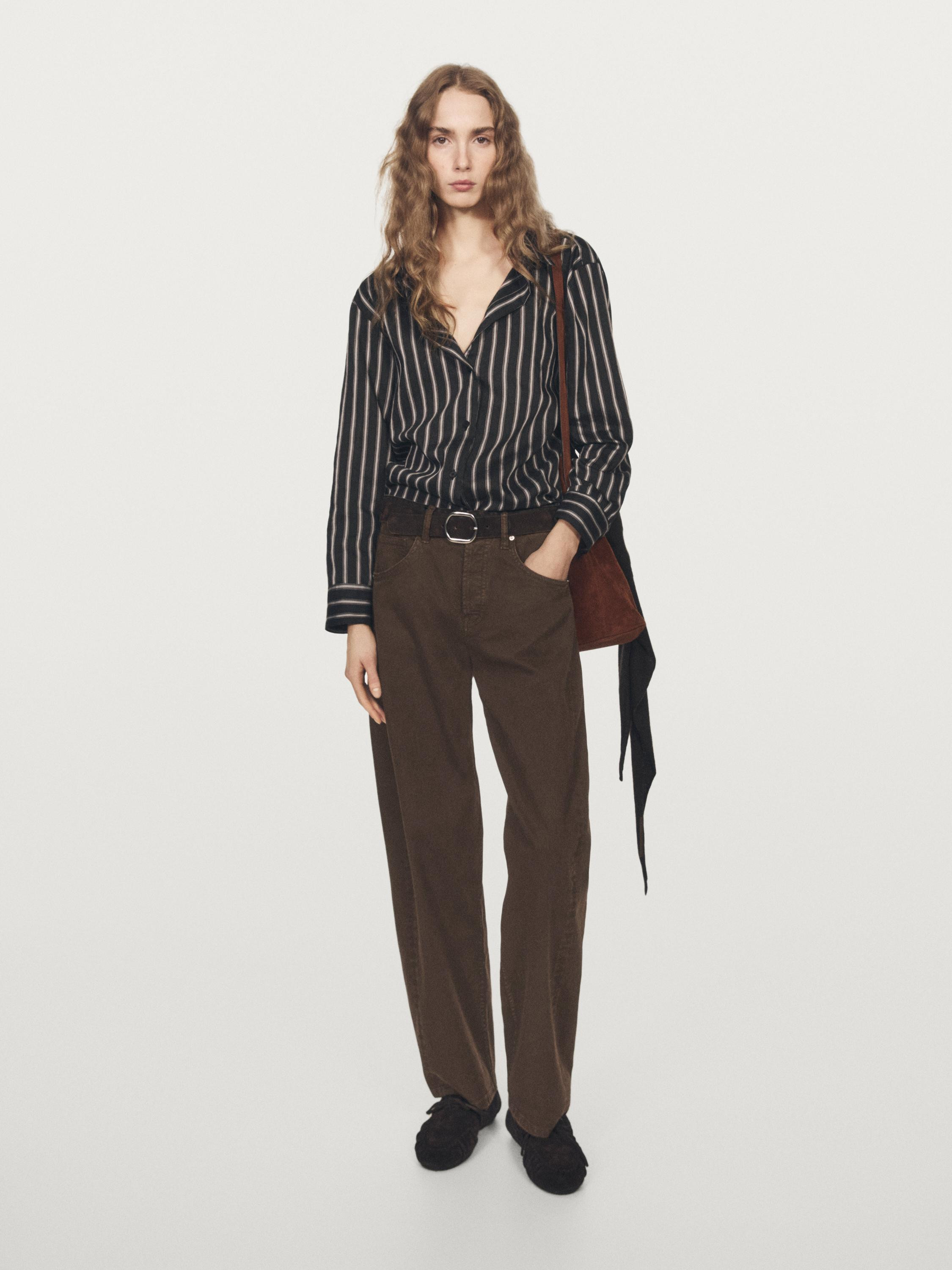 High-waist balloon fit jeans | Massimo Dutti UK