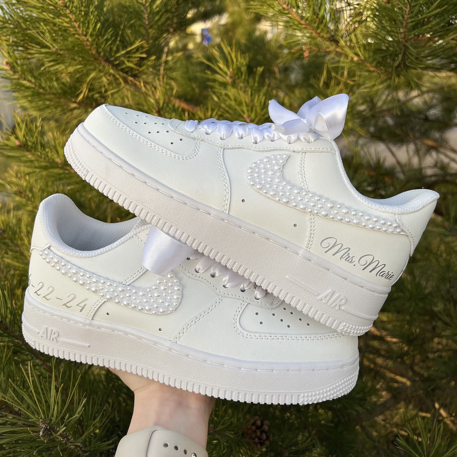 Wedding Personalized Sneakers For The Bride / Air Force 1 Unique Wedding Gift | Etsy (US)