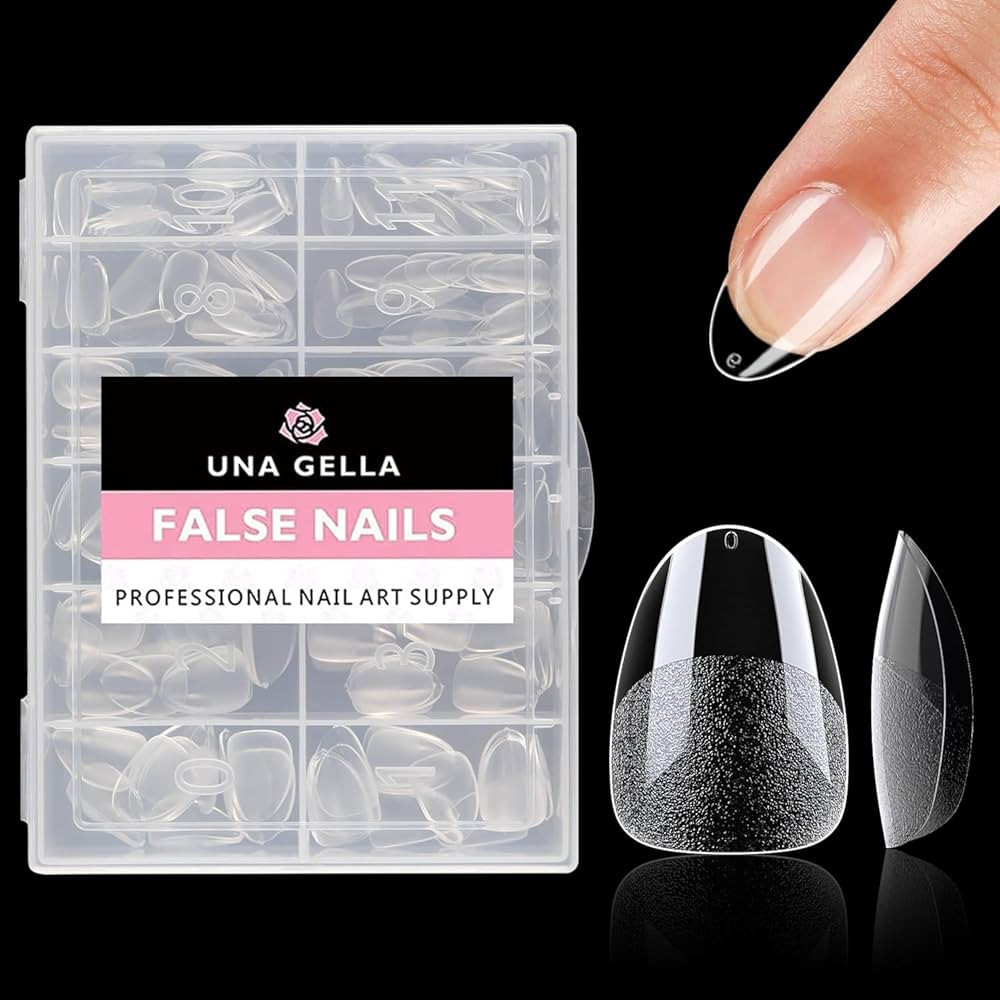 UNA GELLA Extra Short Almond Nail Tips Full Cover 216PCS Gel x Nail Tips Short Almond Shaped Nail... | Amazon (US)