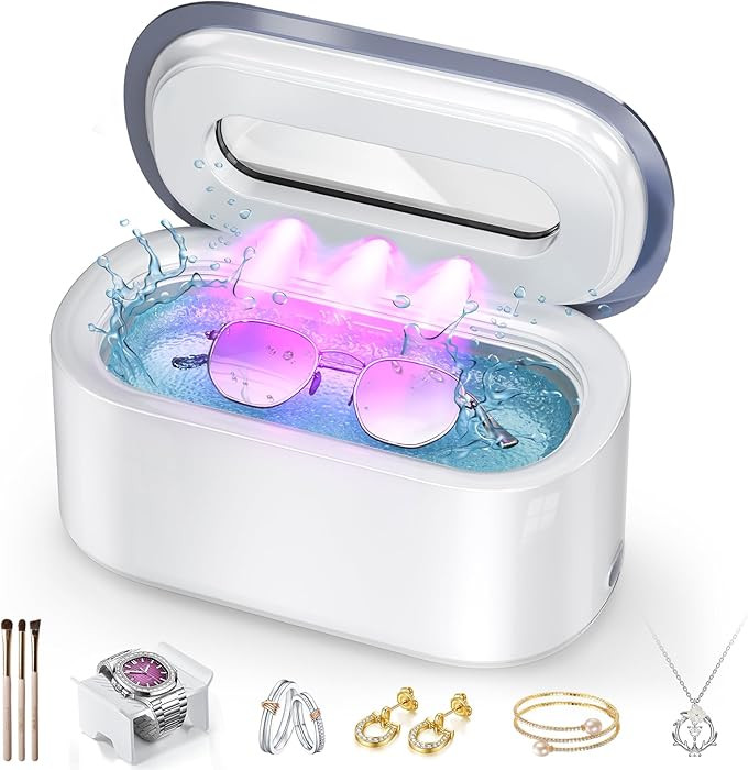 Ultrasonic Jewelry Cleaner, 48KHz Professional Jewelry Cleaner Ultrasonic Machine with Digital Ti... | Amazon (US)