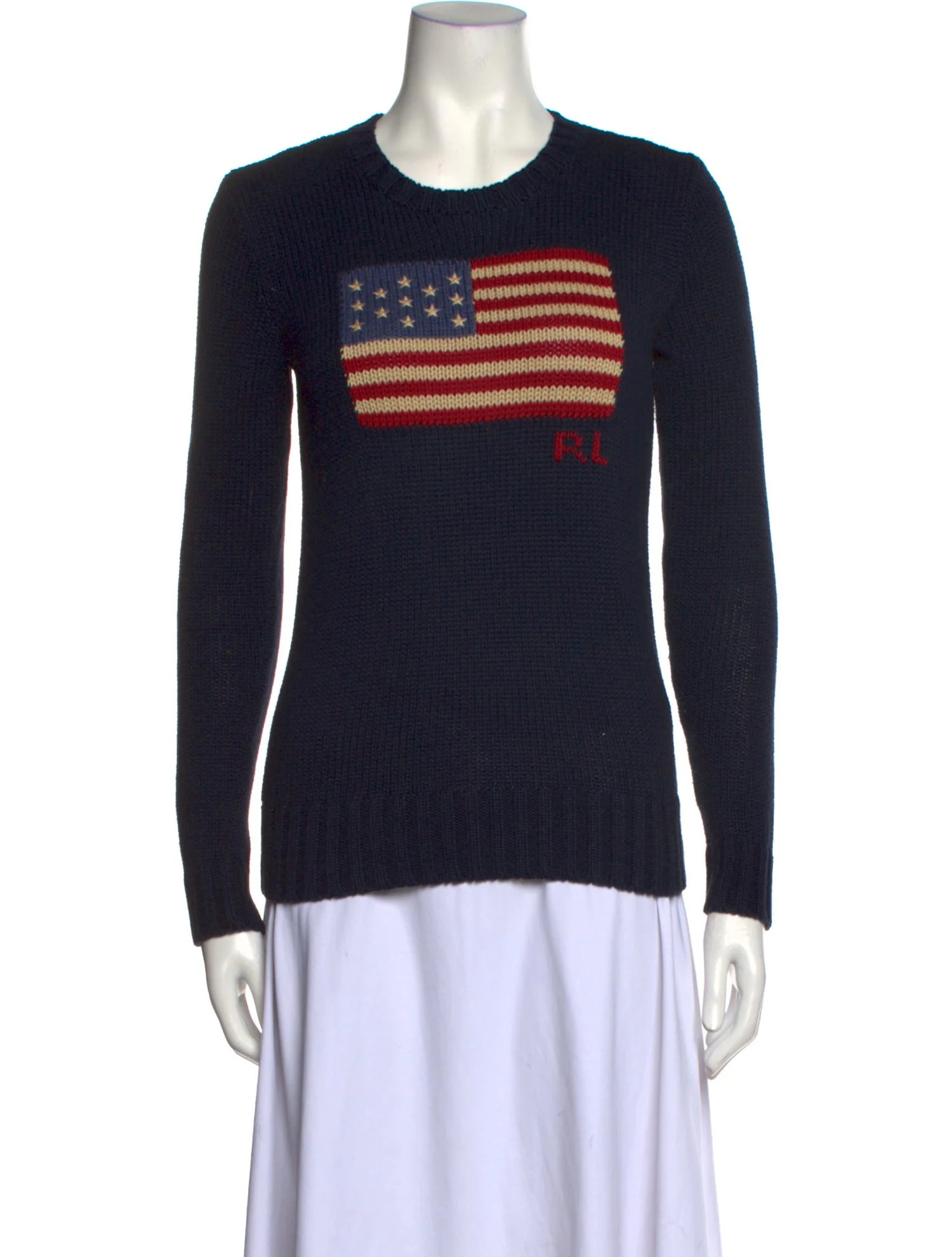 Graphic Print Crew Neck Sweater | The RealReal