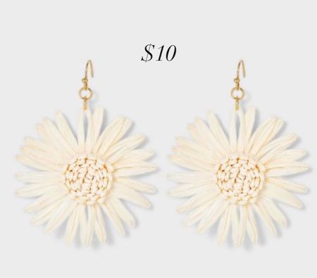 Target Sunflower Raffia Drop Earrings - A New Day / vacation earrings / statement earrings 

#LTKStyleTip #LTKFindsUnder50 #LTKTravel