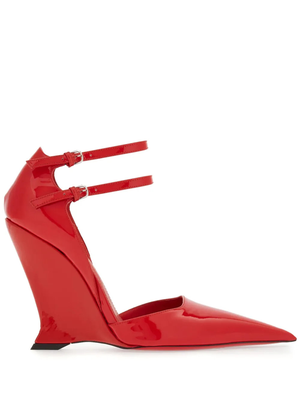 Ferragamo 105mm pointed-toe high-wedge Sandals | Red | FARFETCH UK | Farfetch Global