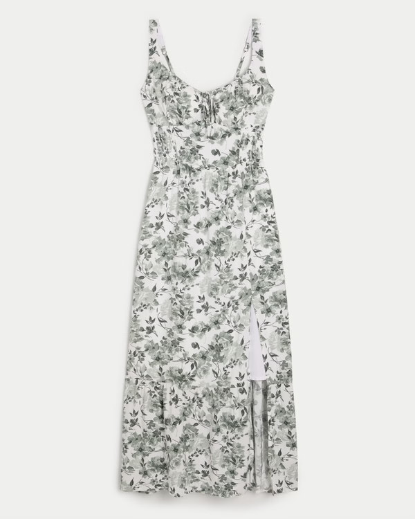 Women's Hollister Sofia Side-Smocked Maxi Dress | Women's Clearance | HollisterCo.com | Hollister (US)