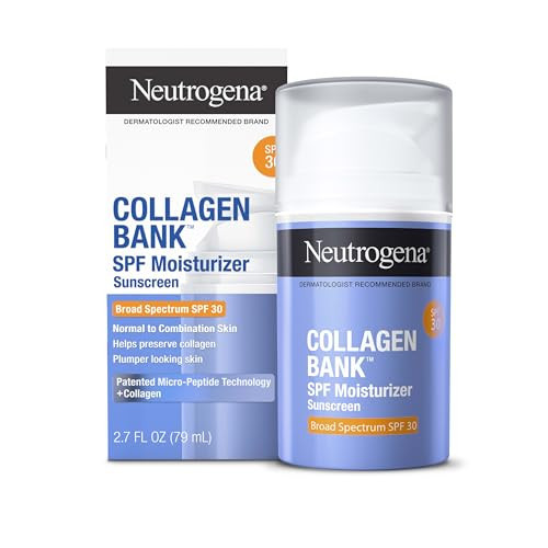 Neutrogena Collagen Bank Face Moisturizer with SPF 30 Sunscreen, Larger Size Anti-Aging Face & Neck Collagen Cream, Micro-Peptide, Support & Defend Skin’s Natural Collagen, 2.7 fl oz | Amazon (US)