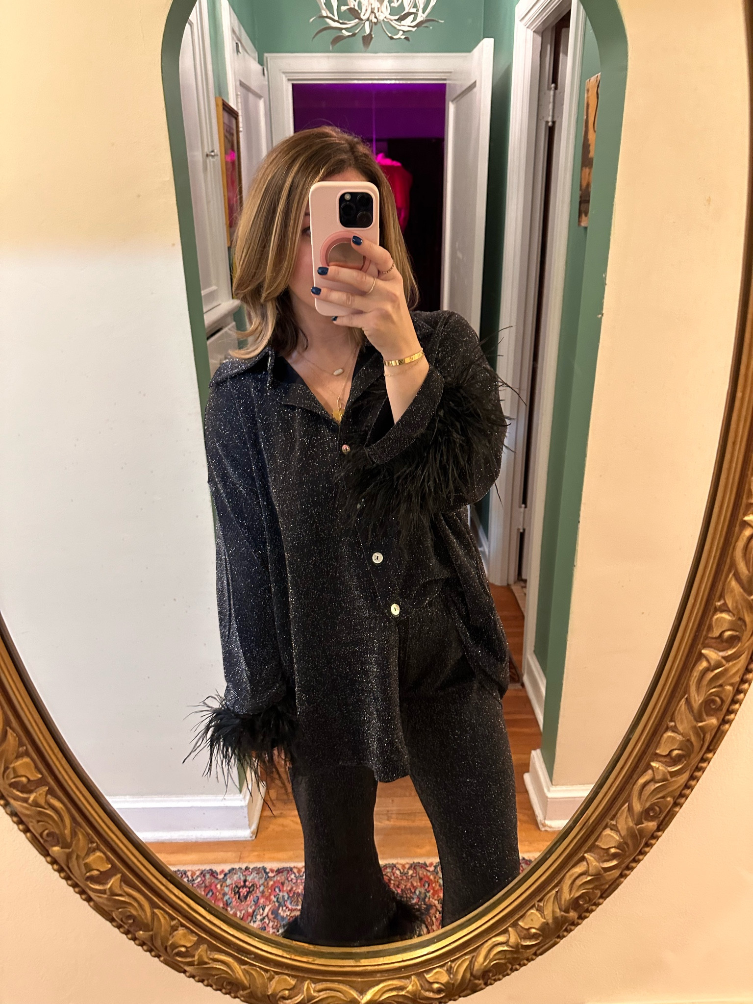 Wow wow wow 🤩 this #sleeper set is more than meeting expectations and hype! I ordered a small and fits perfectly. Even the perfect crop length for someone like me who is 5’3” it hits right above my ankle 👍🏻

#LTKSeasonal #LTKGiftGuide