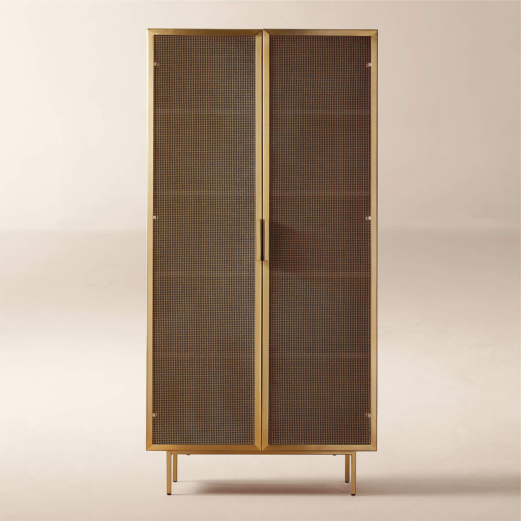Trace Modern Brass Wire Bookcase + Reviews | CB2 | CB2