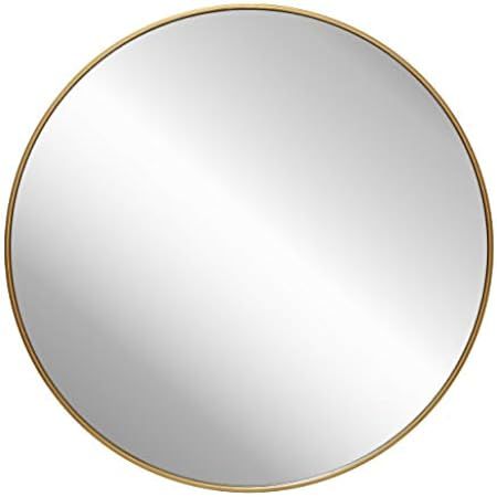 BEAUTYPEAK Circle Mirror Gold 24 Inch Wall Mounted Round Mirror with Brushed Metal Frame for Bath... | Amazon (US)