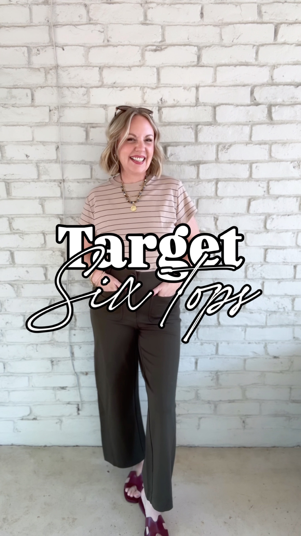 Medium tops; 8 pants 

#LTKMidsize #LTKSeasonal #LTKOver40