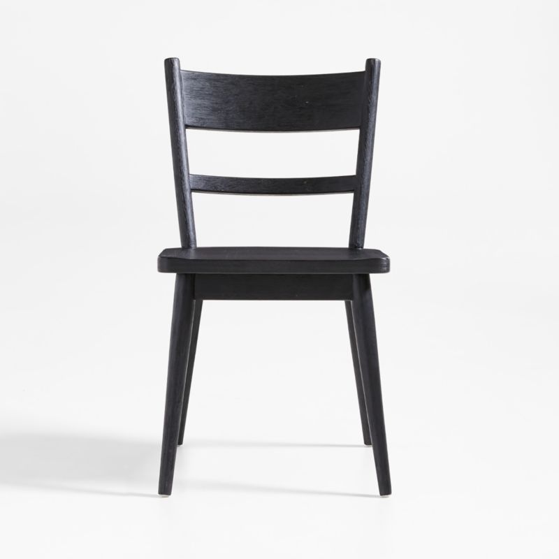 Arno Black Wood Side Chair + Reviews | Crate & Barrel | Crate & Barrel
