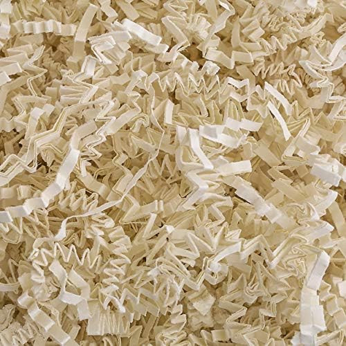 Crinkle Cut Paper Shred Filler (1/2 LB) for Gift Wrapping & Basket Filling - Light Ivory | MagicWate | Amazon (US)