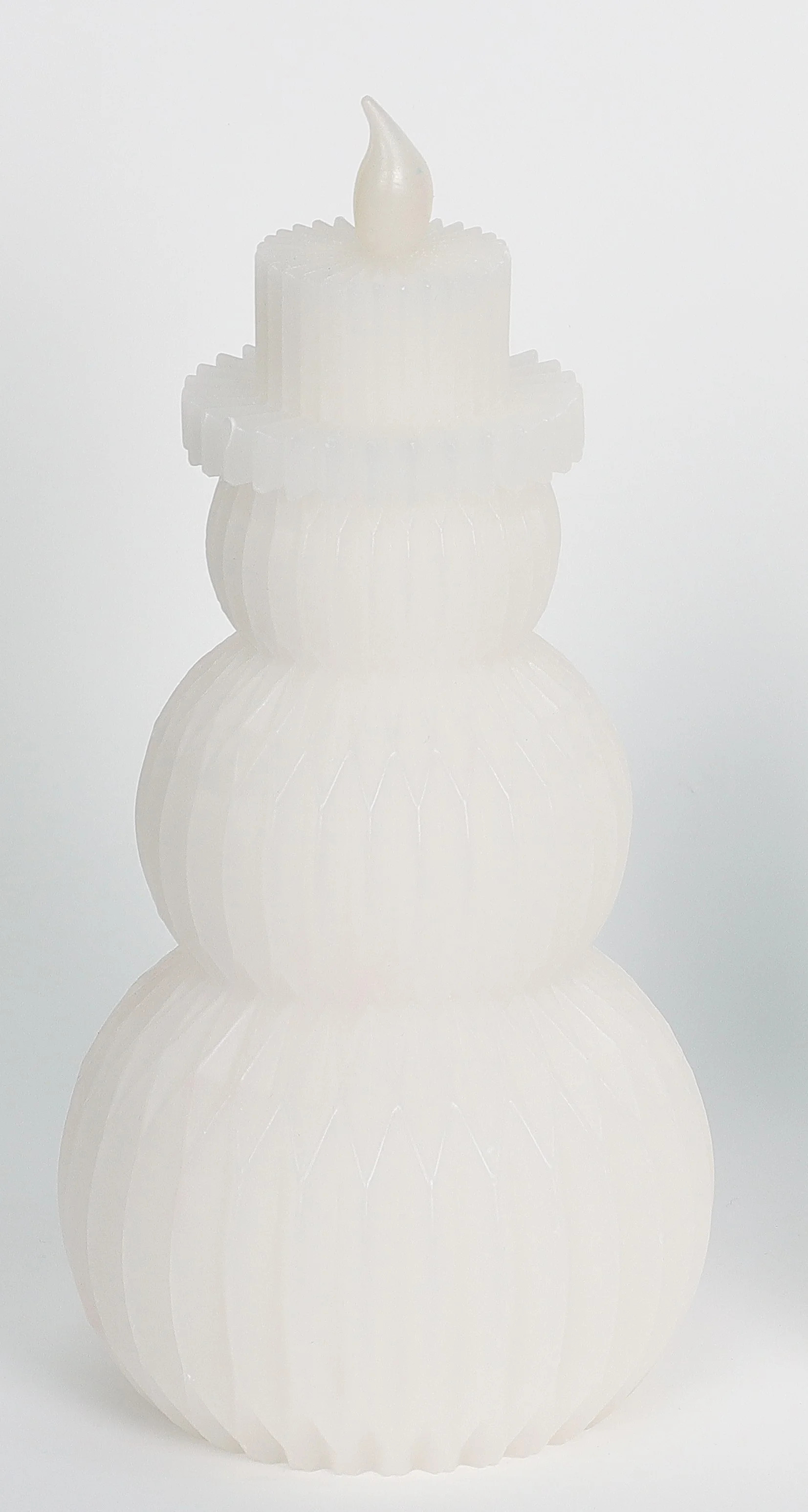 Lighted Candle Snowman Christmas Tabletop Decoration, White, 9", by Holiday Time | Walmart (US)