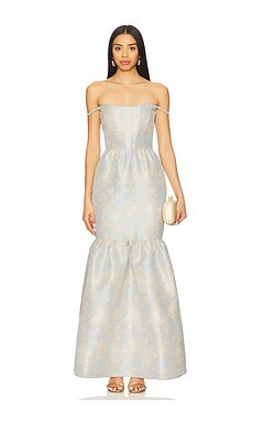 V. Chapman Cherie Gown in Sky Windsor Brocade from Revolve.com | Revolve Clothing (Global)