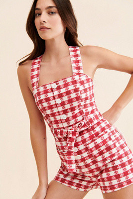 Rachel Antonoff Daisy Gingham Romper | Anthropologie (US)
