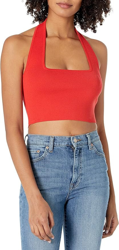 The Drop Women's Greta Fitted Square-Neck Halter Sweater Bralette | Amazon (US)