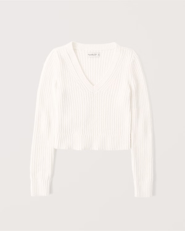 DreamLush Slim V-Neck Sweater | Abercrombie & Fitch (US)