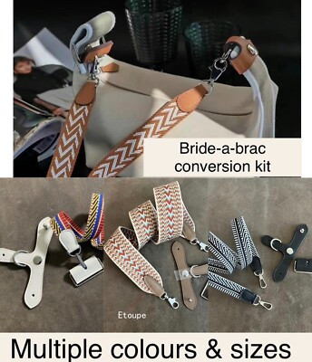 Canvas Bag Strap attachment convert crossbody for Hermes bride-a-brac toiletry | eBay AU