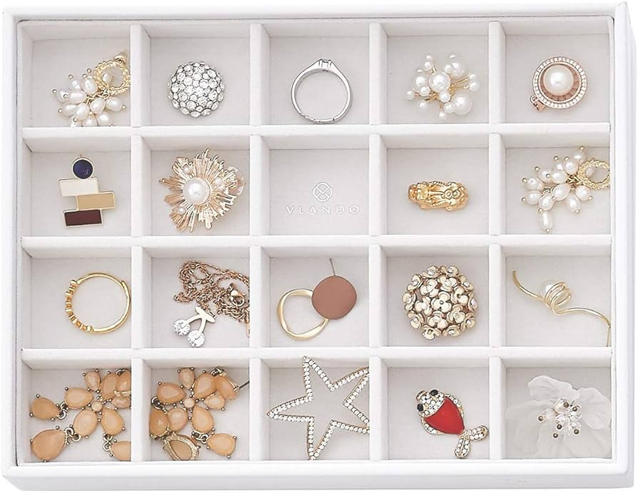 Vlando Jewelry Tray Jewelry Organizer for Drawer Jewelry Organizer Tray Jewelry Drawer Organizer ... | Amazon (US)