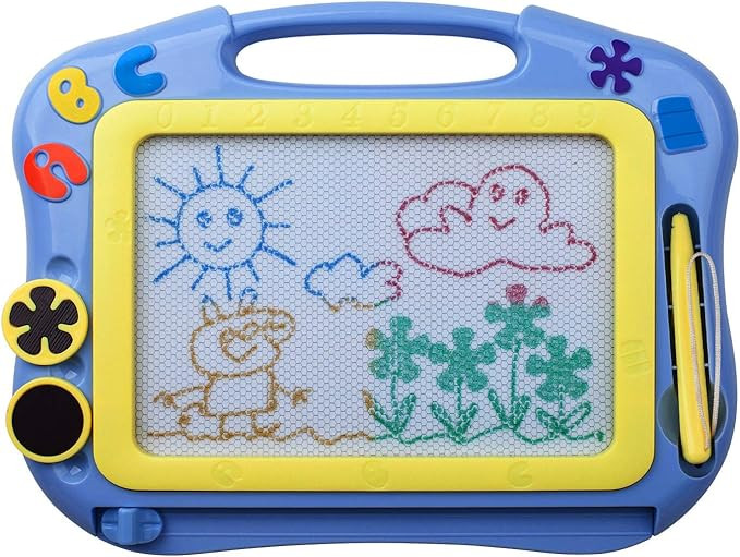 IKS85B [Travel Size] Magnetic Drawing Board for Toddlers, Color Magna Erasable Doodle Pad for Kid... | Amazon (US)
