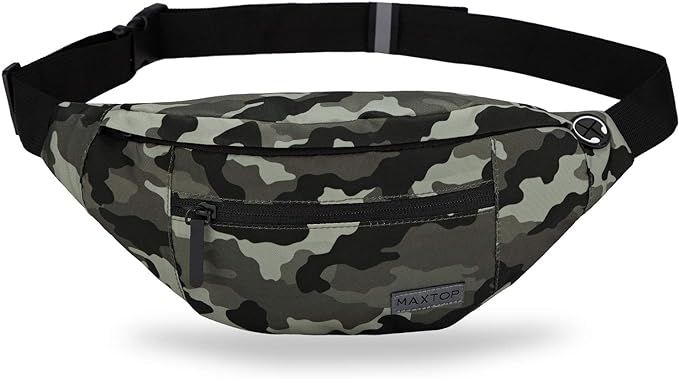 MAXTOP Large Crossbody Fanny Pack with 4-Zipper Pockets,Gifts for Enjoy Sports Festival Workout T... | Amazon (US)