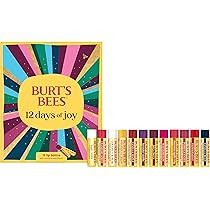 Burt's Bees 12 Days of Joy Lip Balm Advent Calendar Gift Set, Flavored Lip Balm Pack Great for Of... | Amazon (US)