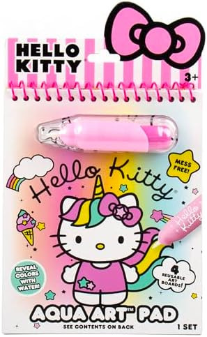 Hello Kitty Aqua Art Pad, 4 Art Pages, On The Go Reusable Water-Reveal Activity Pad, Mess Free Ar... | Amazon (US)