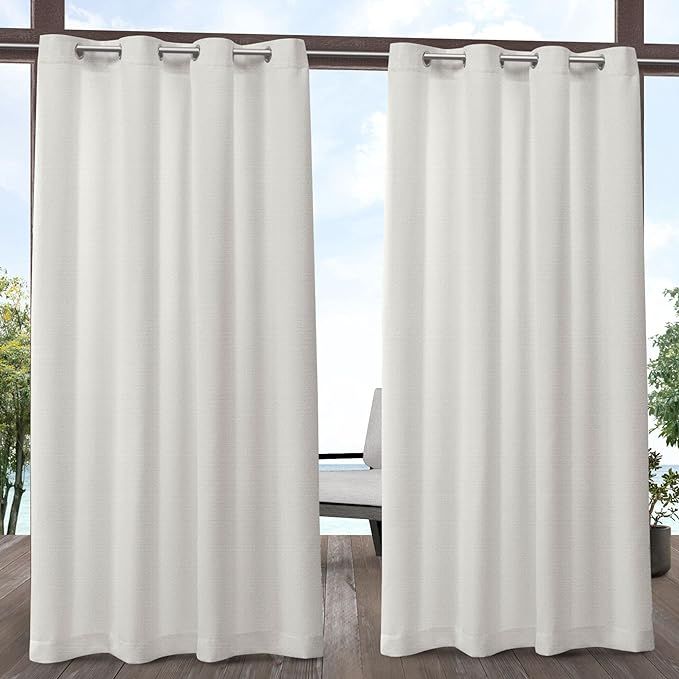 Curtains Aztec Indoor/Outdoor Curtain Panel, 54x120, Vanilla, 2 Panels | Amazon (US)