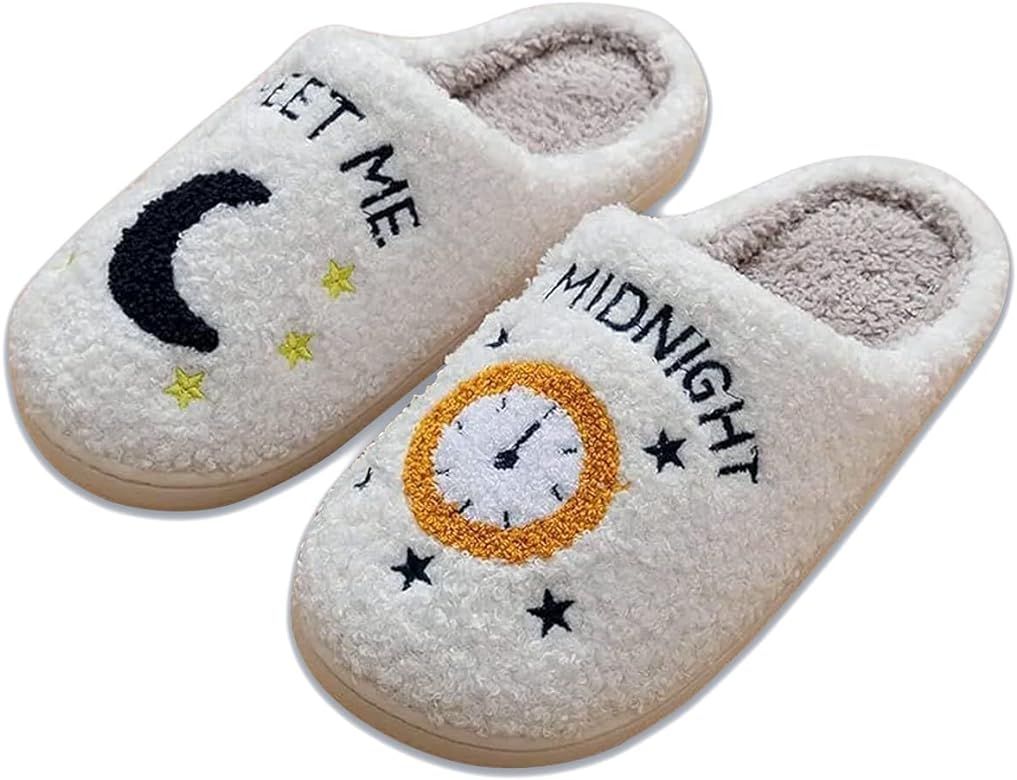 Smiley Face Slippers Indoor Slippers Keep warm Couples Slides Outdoor Slippers Home Slippers Holi... | Amazon (US)