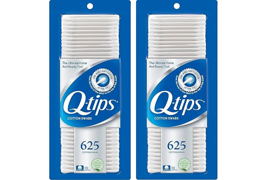 Q-tips Cotton Swabs For Hygiene and Beauty Care Original Cotton Swab Made With 100% Cotton 625 Co... | Amazon (US)
