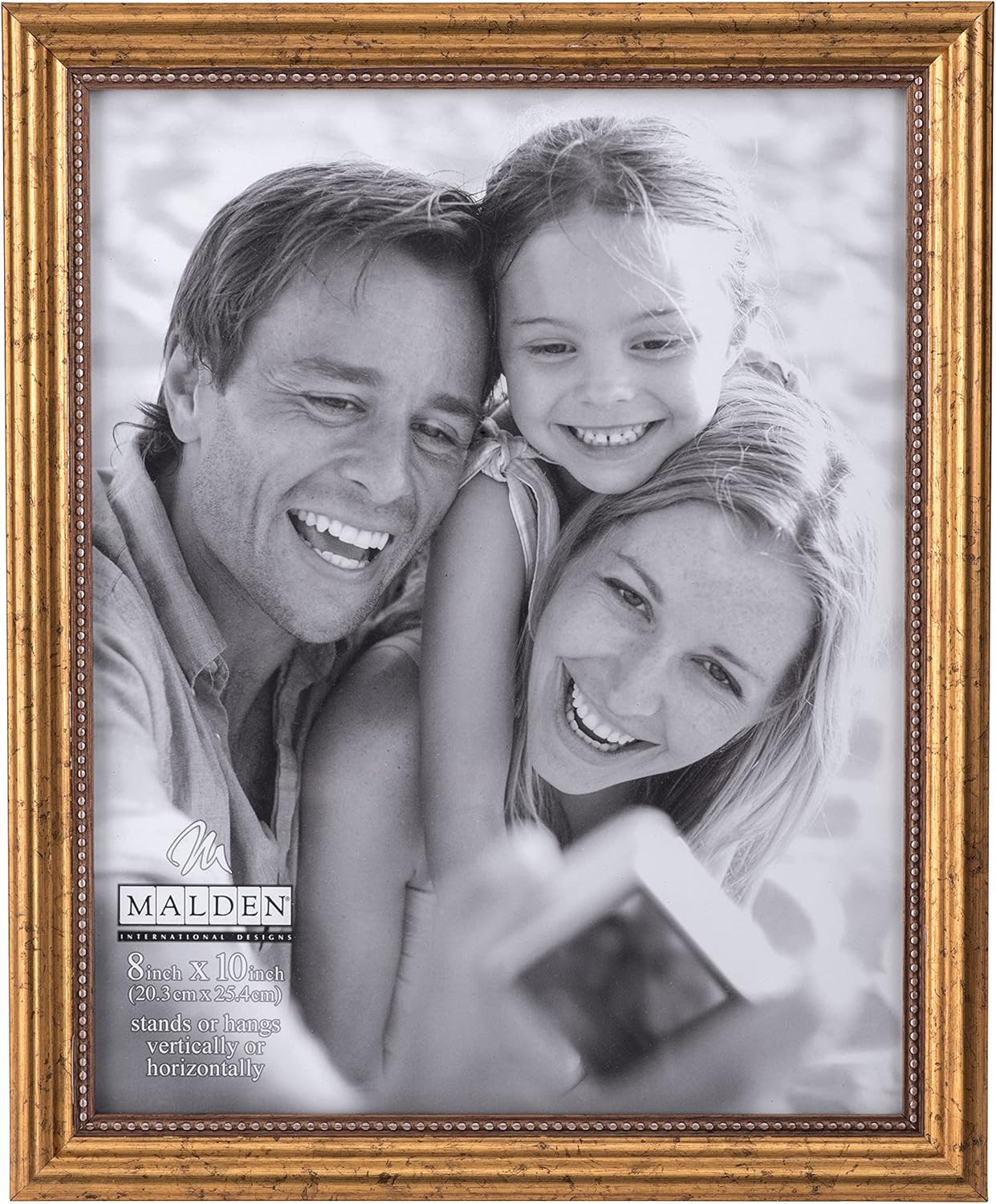 Malden International Designs Classic Wood Picture Frame, 8x10, Gold | Amazon (US)