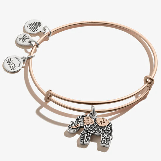 Elephant Charm Bangle Bracelet, Two-Tone - Alex and Ani | Alex and Ani