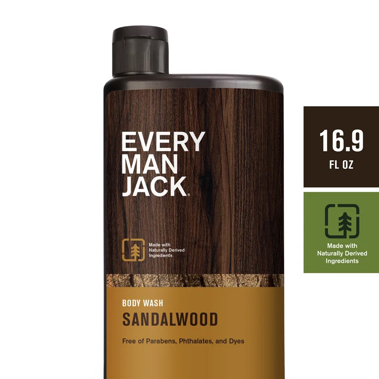 Every Man Jack Sandalwood Hydrating Mens Body Wash for All Skin Types - 16.9oz | Walmart (US)