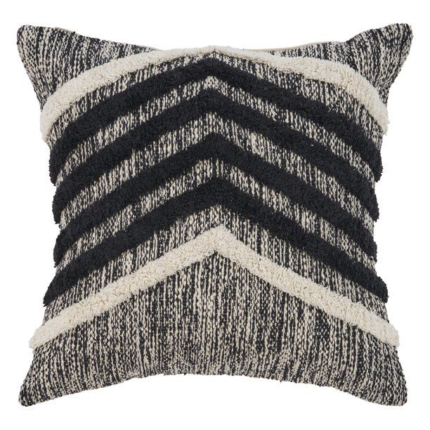 LR Resources Home Chevron Stripe Gradient Black Natural Throw Pillow ( 18" x 18" ) - Walmart.com | Walmart (US)