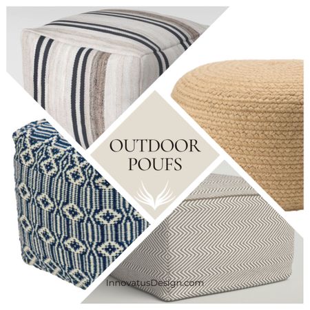 Outdoor poufs are great for adding to a balcony, patio, or yard area to add an extra seat or piece of comfort! Plus - they inject color and pattern into your outdoor space!

#LTKSeasonal #LTKfamily #LTKhome