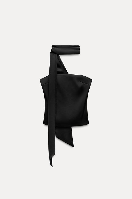 SATIN FOULARD TOP | Zara US
