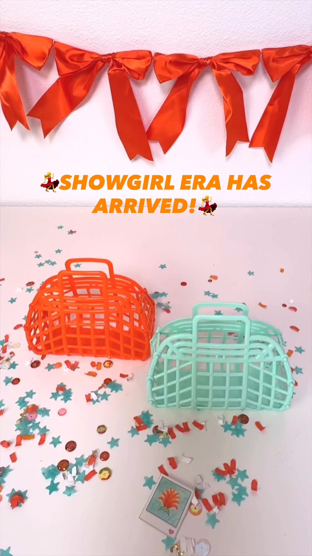 💃SHOWGIRL ERA HAS ARRIVED!💃 To celebrate the release of Taylor Swift’s brand-new album, I’m updating my Mini Jelly Gift Series with #12: The Life of a Showgirl 🌟in collaboration with @festivefetti

Two new minis → 🧡 Orange & 💚 Mint Green → packed with beauty must-haves every Swiftie showgirl needs to shine on stage and backstage.
💄 Gloss + tints
👁️ Lashes + brows  ✨ Glitter shadows + liners 💅 Sparkly nails 🧴Balms + concealers 🧽 Blenders + setters
🧼 Sanitizer

Which jelly are you reaching for first—🧡 or 💚?
✨ Perfect for celebrating the new release, Christmas, birthdays, or just because ✨ Save this inspo for your fave Swiftie #taylorswift #ltkgifts #giftideas 
💃🌟 The Showgirl era starts NOW!
Watch the whole Era series!

💃SHOWGIRL ERA HAS ARRIVED!💃

#LTKParties #LTKHome #LTKBeauty