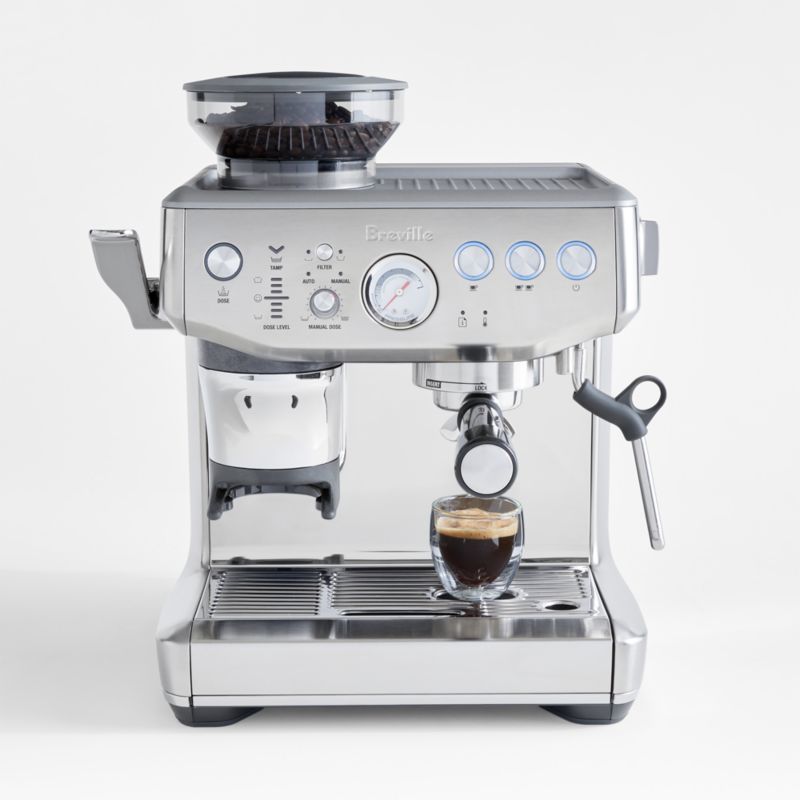 Breville Barista Express Impress Brushed Stainless Steel Espresso Machine + Reviews | Crate & Bar... | Crate & Barrel