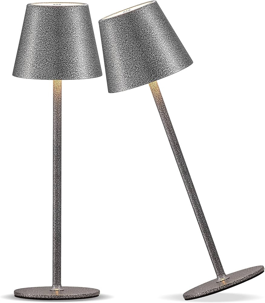 Cordless Rechargeable Table Lamp Set of 2, 5000mAh Battery Powered LED Desk Lamps, 3 Color Steple... | Amazon (US)