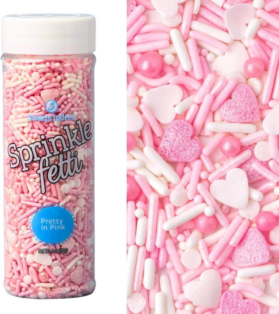 Sweets Indeed Sprinkles, Valentines Day Edible Sprinkle Mix, Heart Shapes, Perfect for Cake Decor... | Amazon (US)