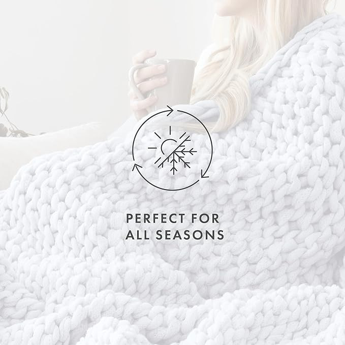 Linen Market Beddings Oversized Chunky Knit Throw Blanket-100% Ultra-Soft Acrylic Hypoallergenic ... | Amazon (US)