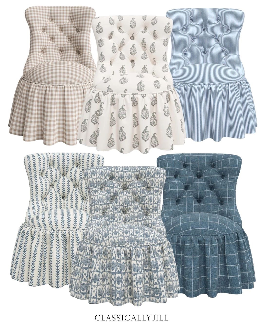 One and love this desk chair! Lots of cute prints to choose from. Desk chair, Grandmillennial chair, skirted chair, upholstered chair

#LTKHome