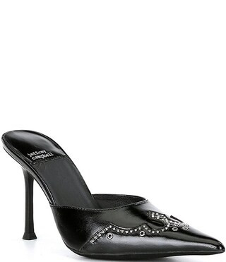 Jeffrey Campbell Bite Me Leather Western Inspired Brogue Detail Mules | Dillard's | Dillard's