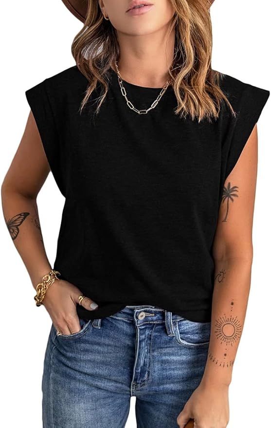 FARYSAYS Women's Summer Basic Short Sleeve Crew Neck T Shirt Casual Tops Tees | Amazon (US)