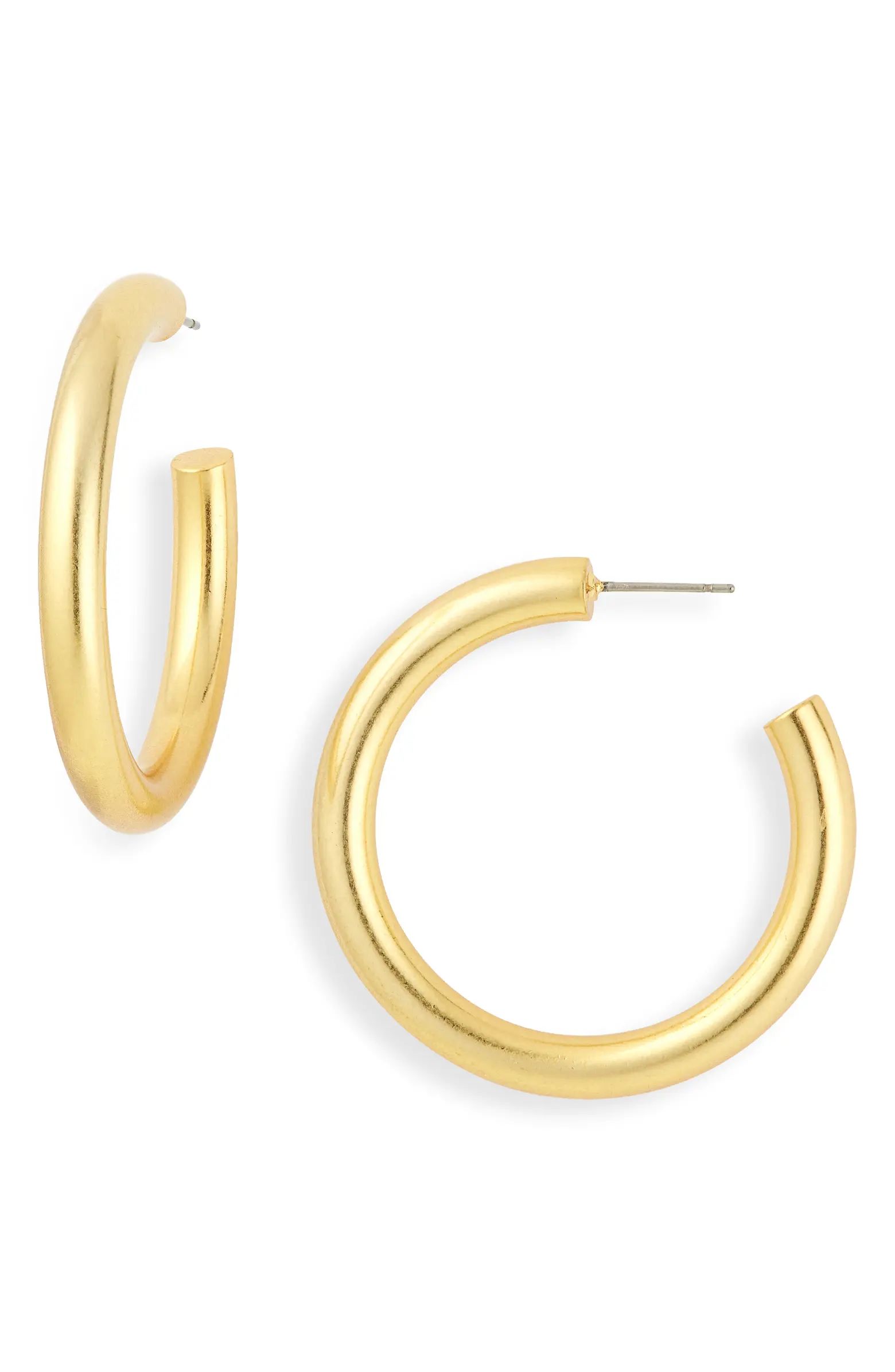 Madewell Chunky Large Hoop Earrings | Nordstrom | Nordstrom