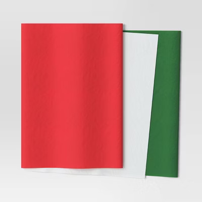 30ct Banded Christmas Gift Tissue Paper Red/White/Green - Wondershop™ | Target